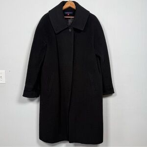 Halston Black 100% Alpaca/Wool Women’s Coat, Size 12, GORGEOUS!